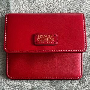 Frances Valentine Red Leather Compact Wallet